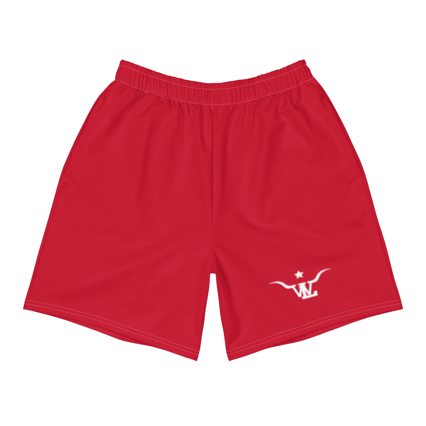 "LW" Men's Athletic Shorts in Red